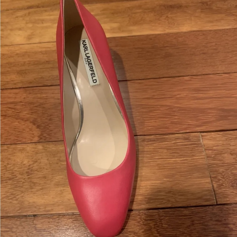 Karl Lagerfeld pink heels 9